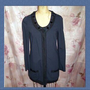 NWOT size M/L Elie Tahari Navy Blue Blazer/Cardigan